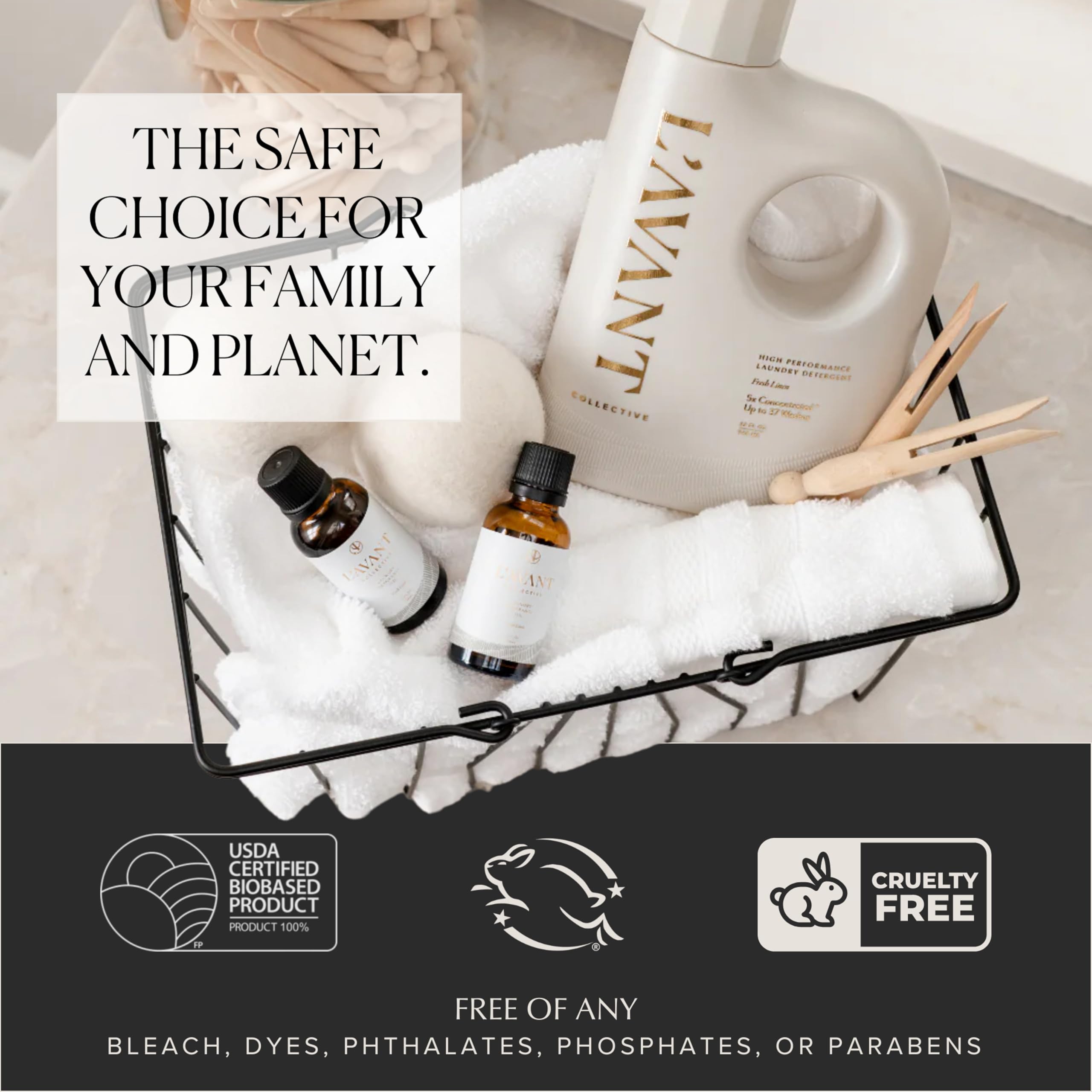 Blend of lavender, geranium, ylang-ylang, and bamboo essential oils