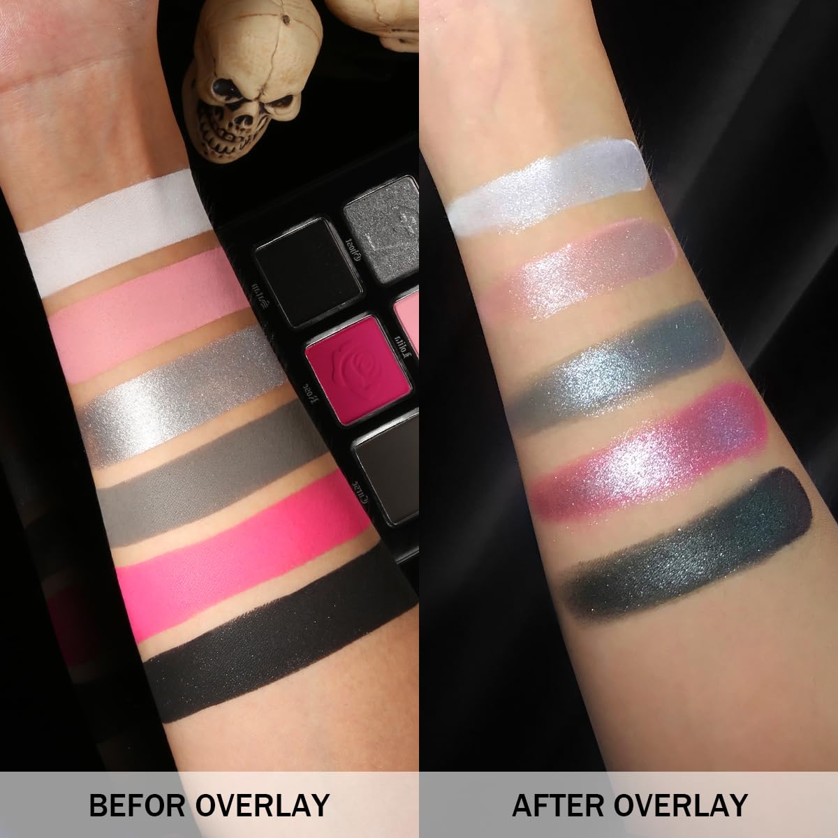 Vegan, cruelty-free palette with skin-loving shea butter and vitamin E.