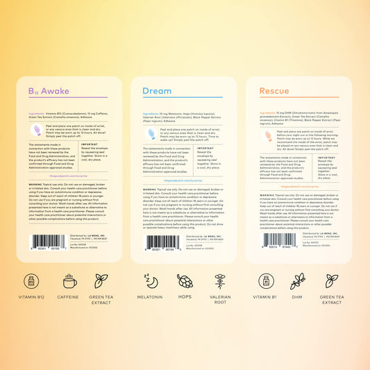 B12 Awake patch strips for afternoon energy