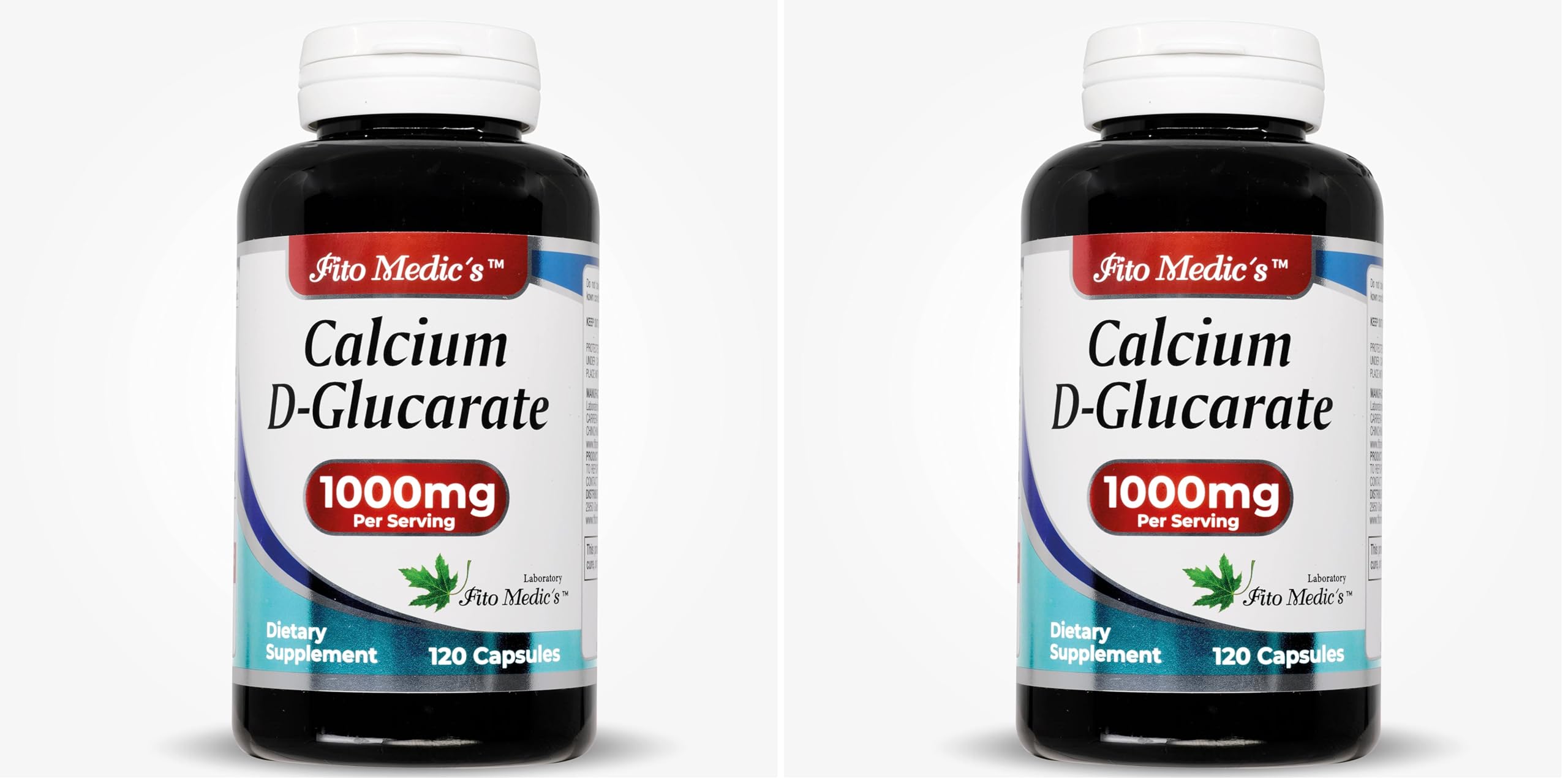 Bottle label: Calcium D-Glucarate 1000mg - 120 capsules