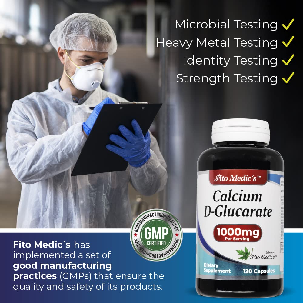 Sealed bottle with Calcium D-Glucarate capsules