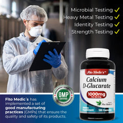 Sealed bottle with Calcium D-Glucarate capsules