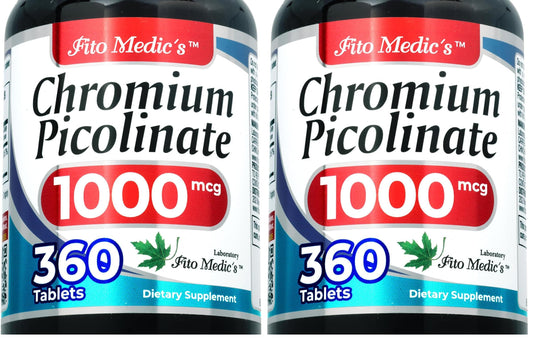 Lab Chromium Picolinate 1000mcg bottle with 360 tablets in a two-pack