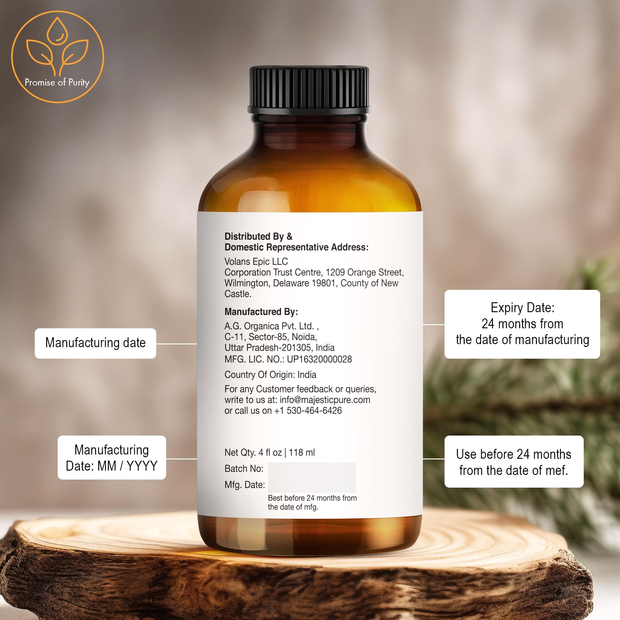 Lab-tested cedarwood oil with quality guarantee