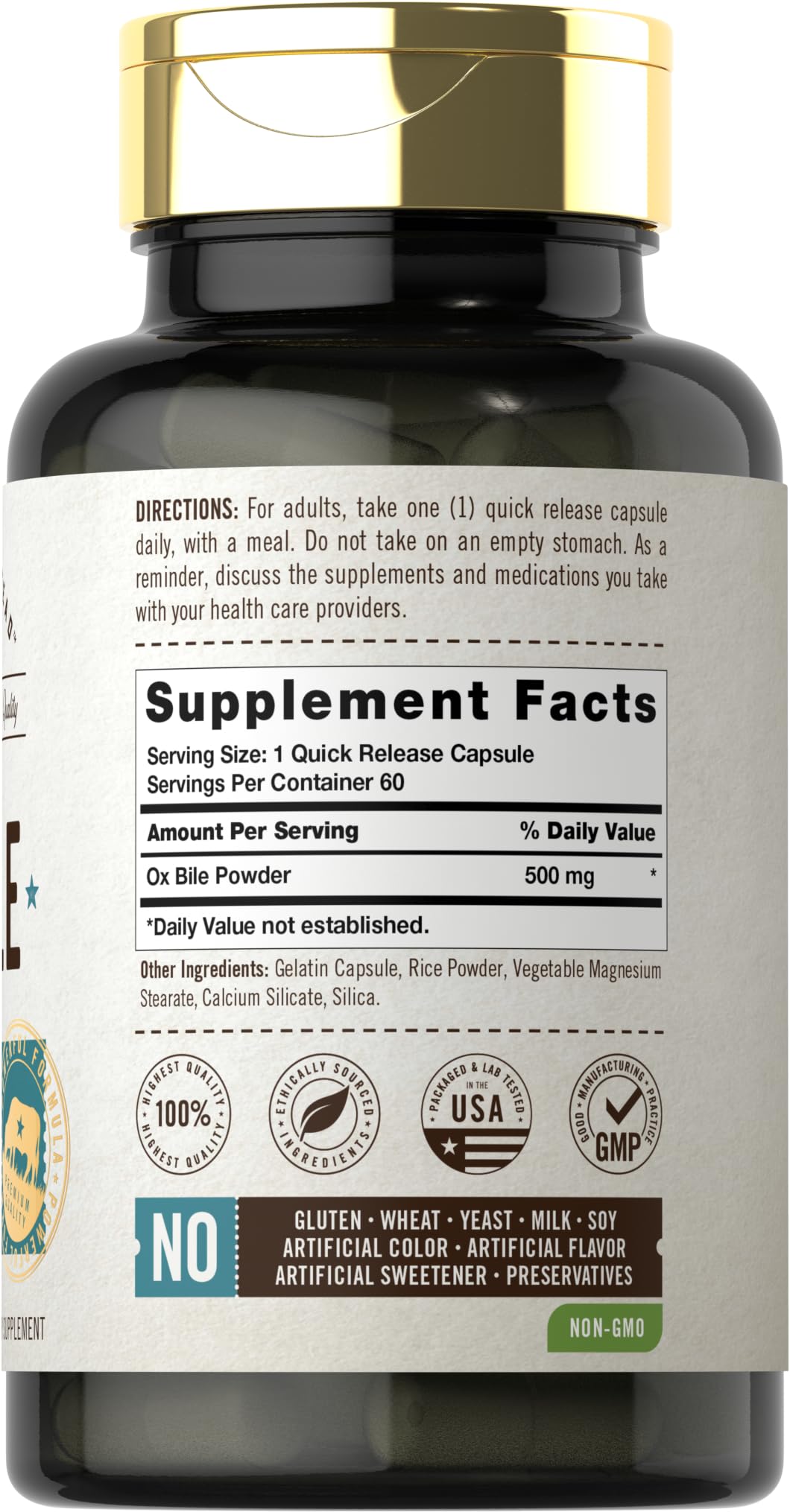 Lab-tested ingredients and quality label