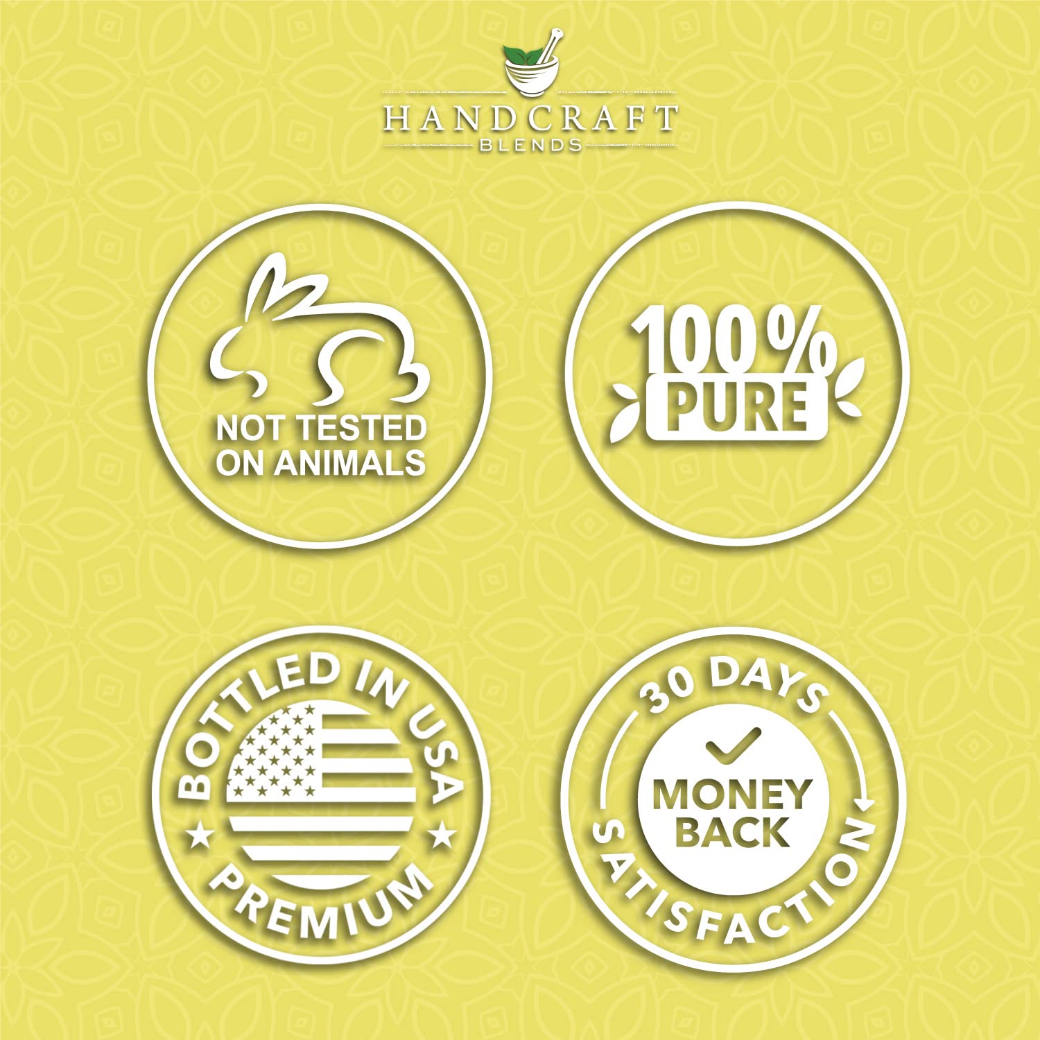 Lab-tested lemon essential oil label and bottle