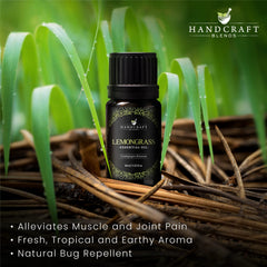 Lab-tested lemongrass essential oil label