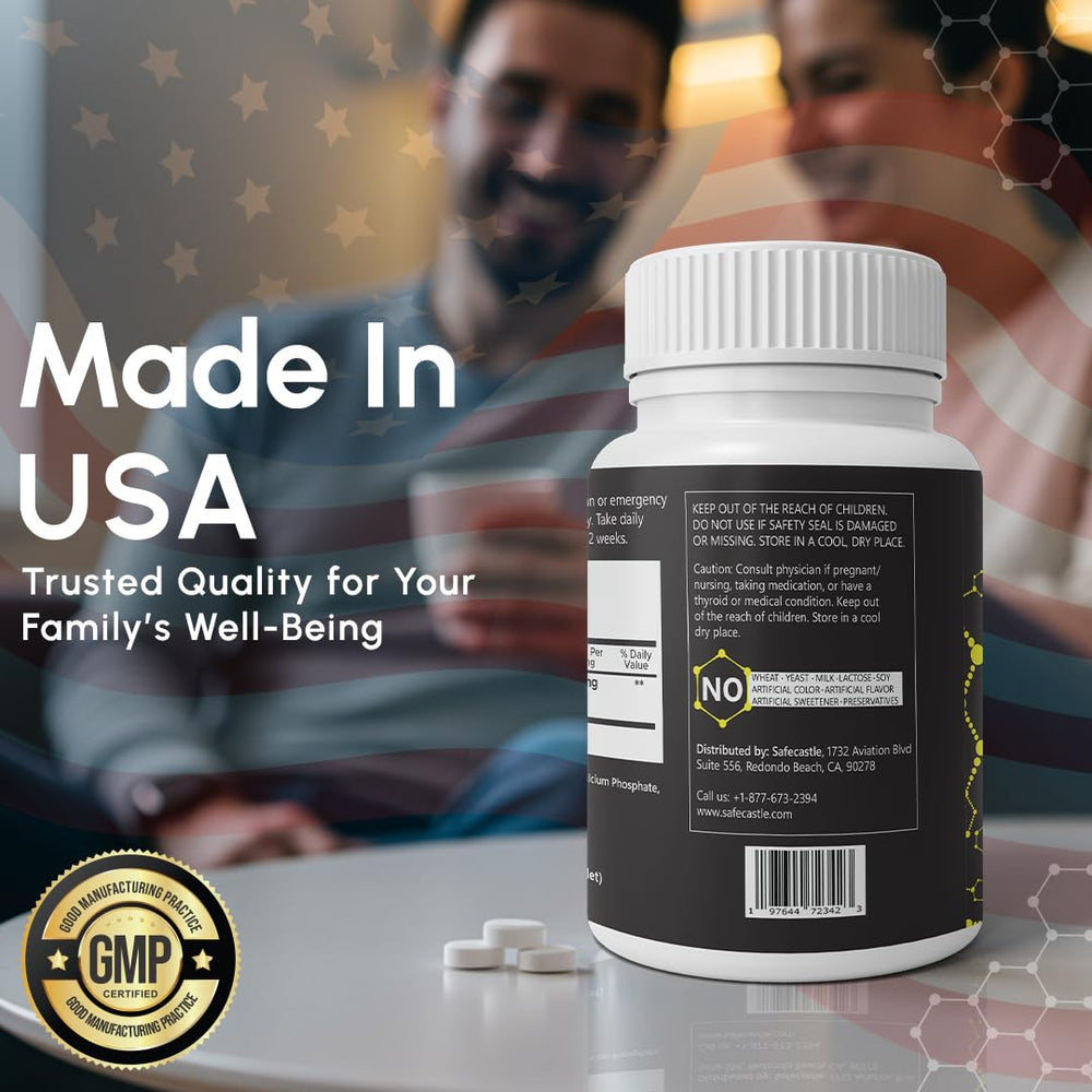 Lab tested potassium iodide tablets label