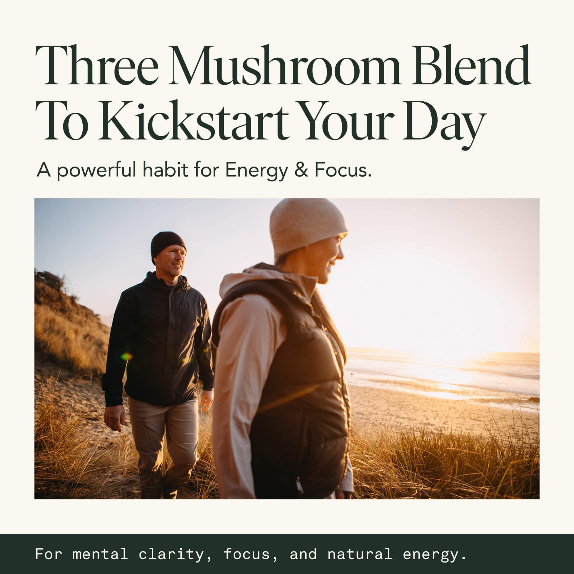 Lab-tested purity seal on mushroom supplement packaging