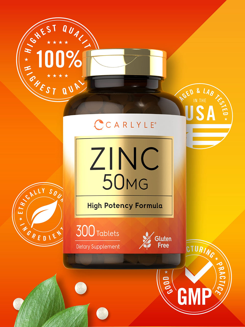 Lab-tested zinc supplement quality certificate