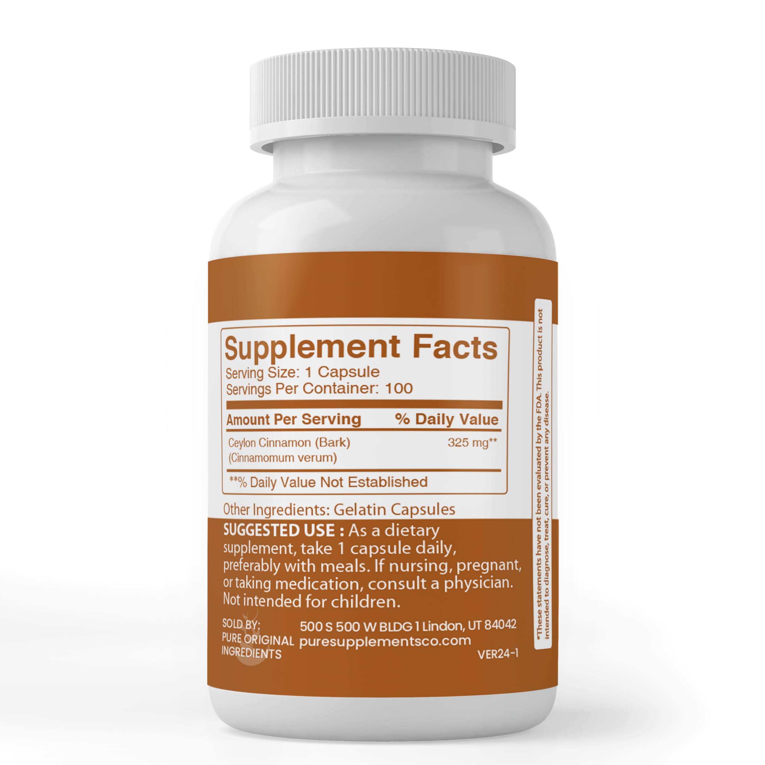 Lab-verified Ceylon cinnamon capsules
