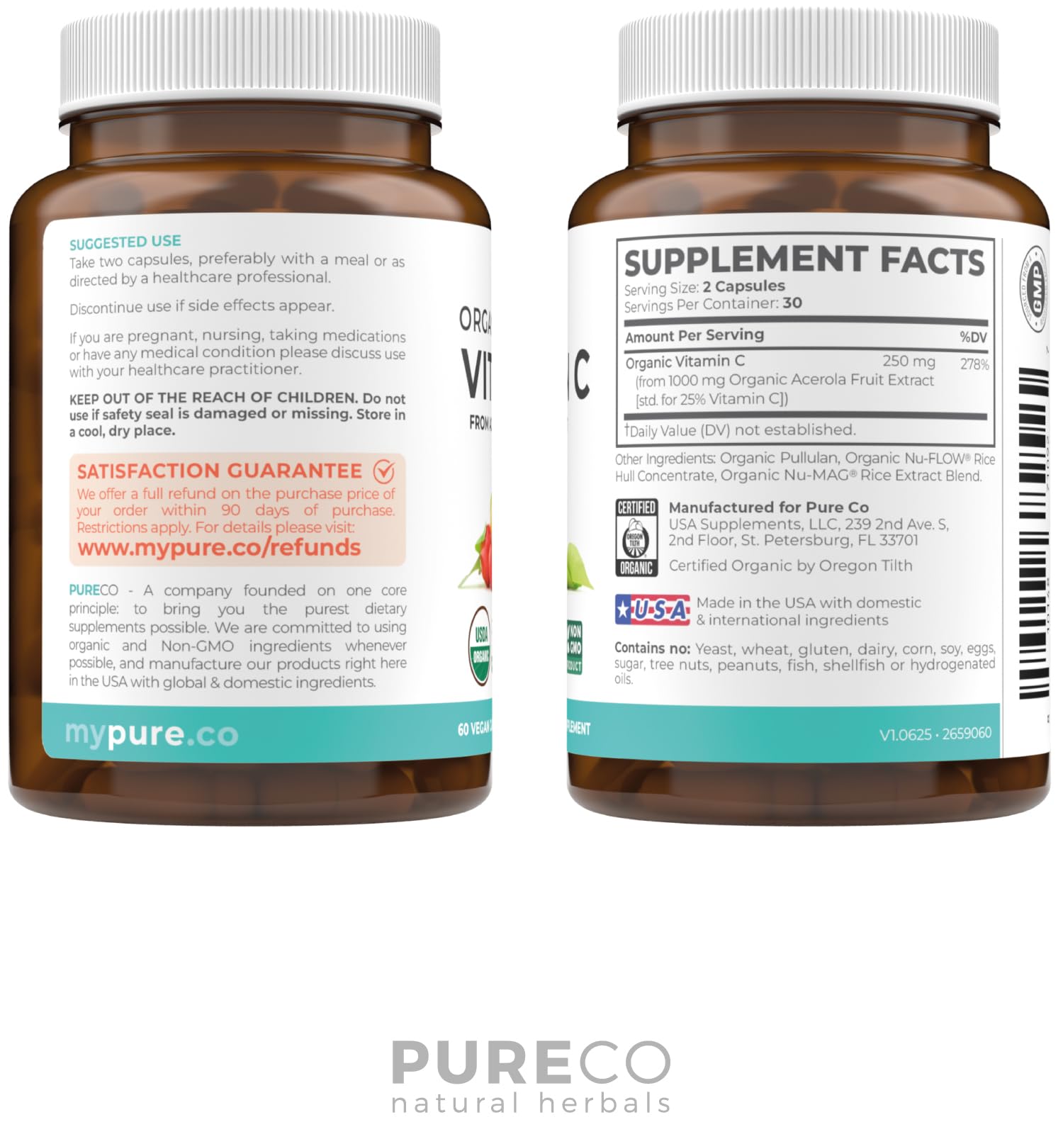 Lab-verified organic vitamin C formula