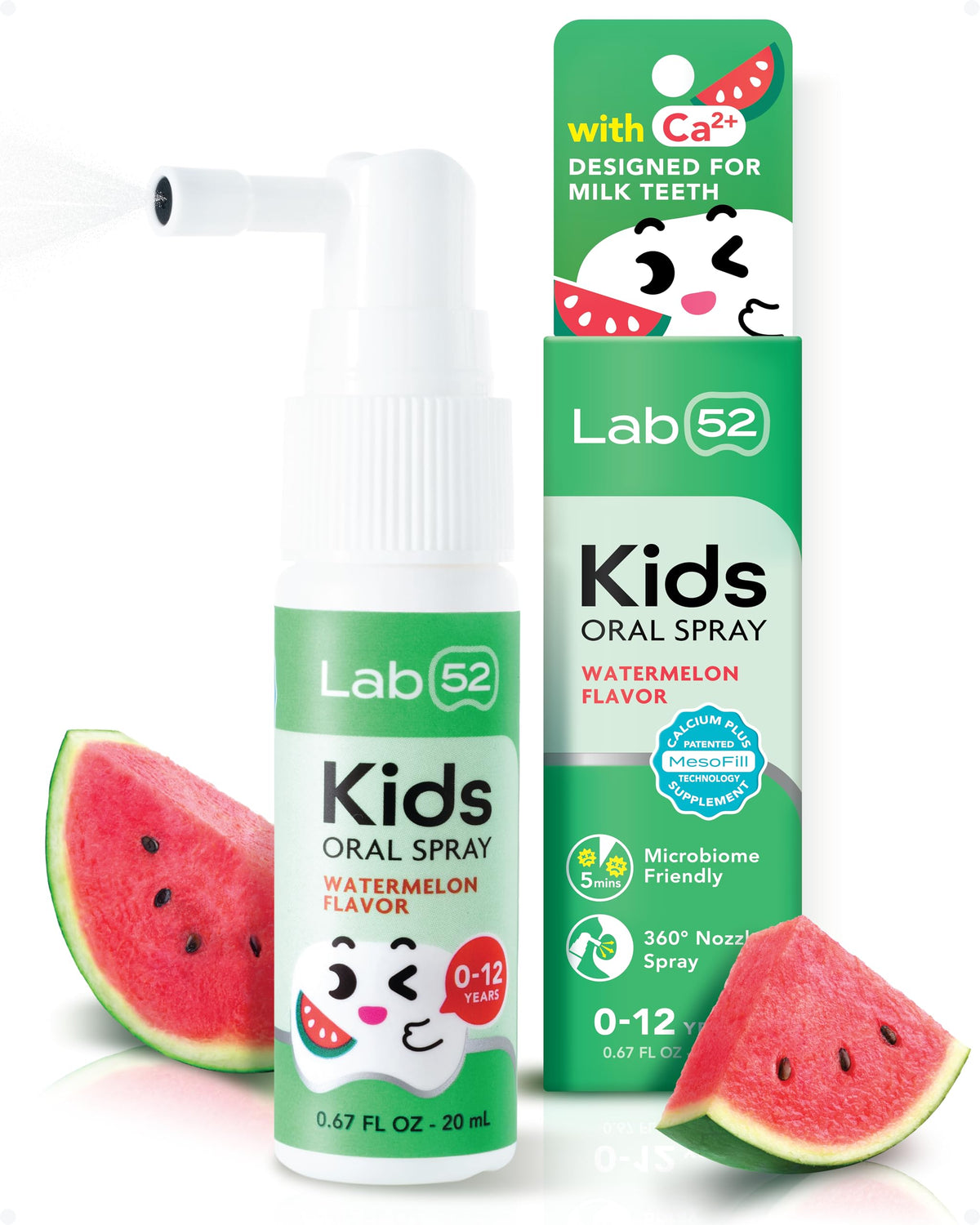 LAB52 Kids Oral Spray bottle on white background