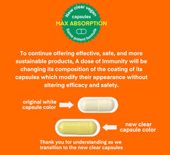 Close-up of the bottle label indicating 7 in 1 immune defense