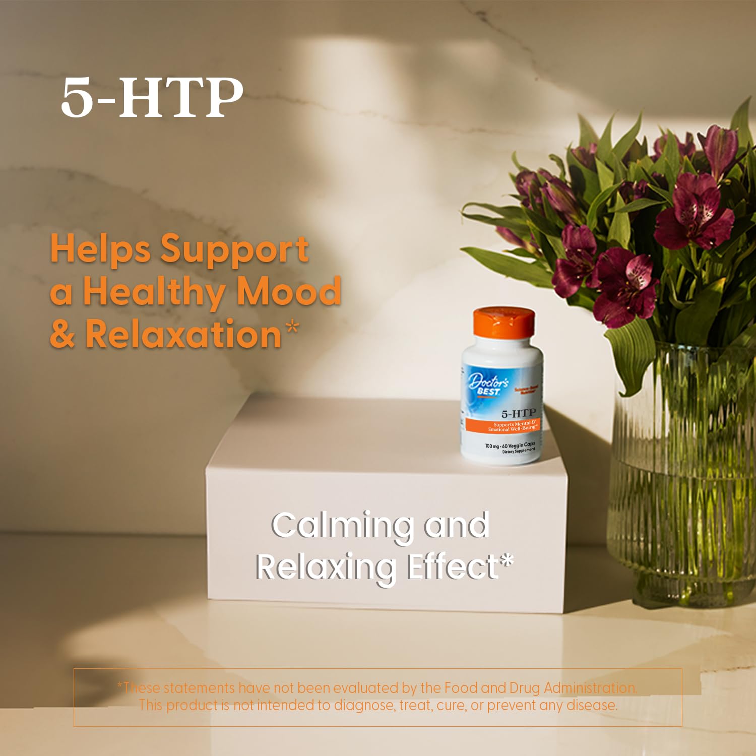 Product label showing ingredients for 5-HTP