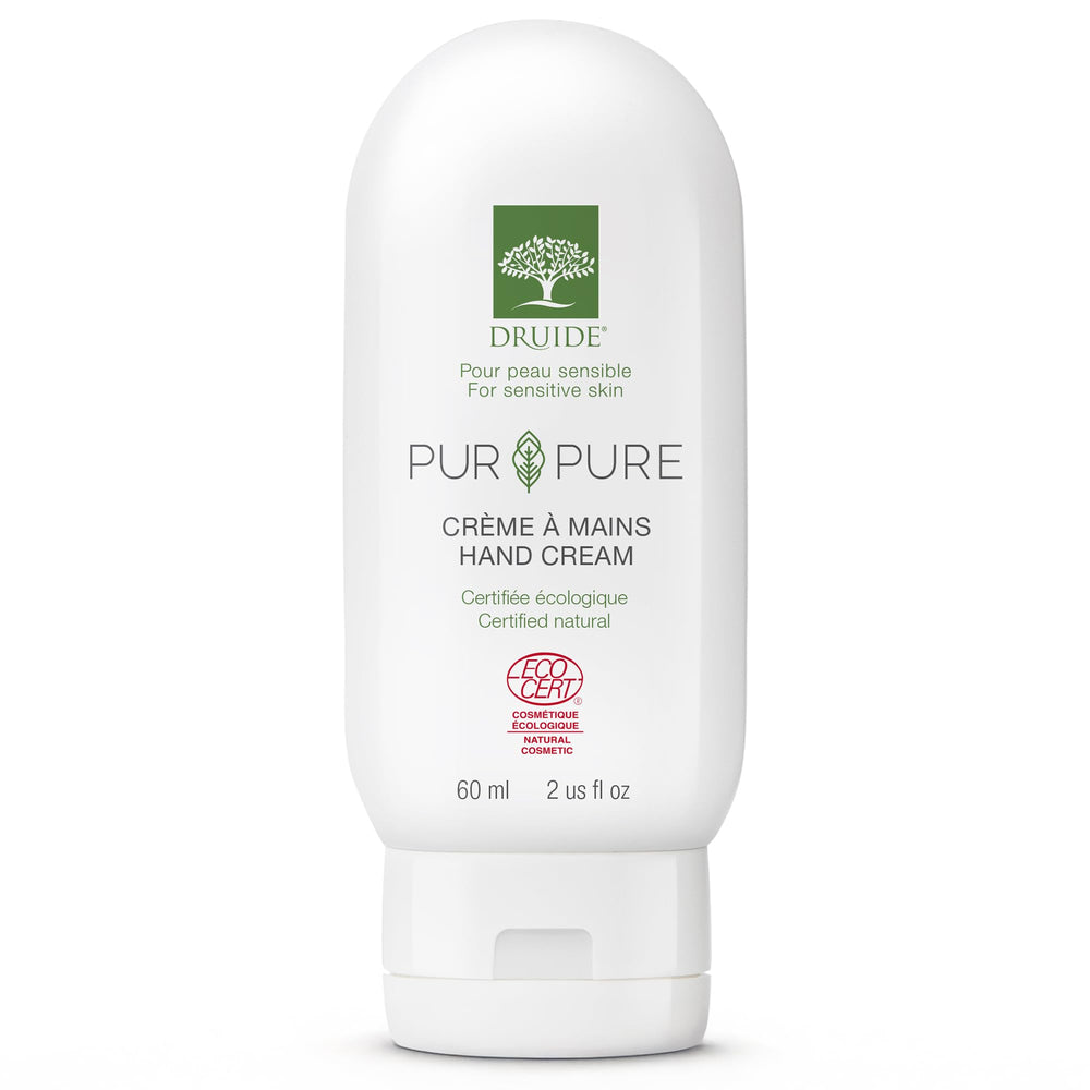 Laboratoires Druide Pur&Pure hand cream front bottle for fragrance-free sensitive skin.