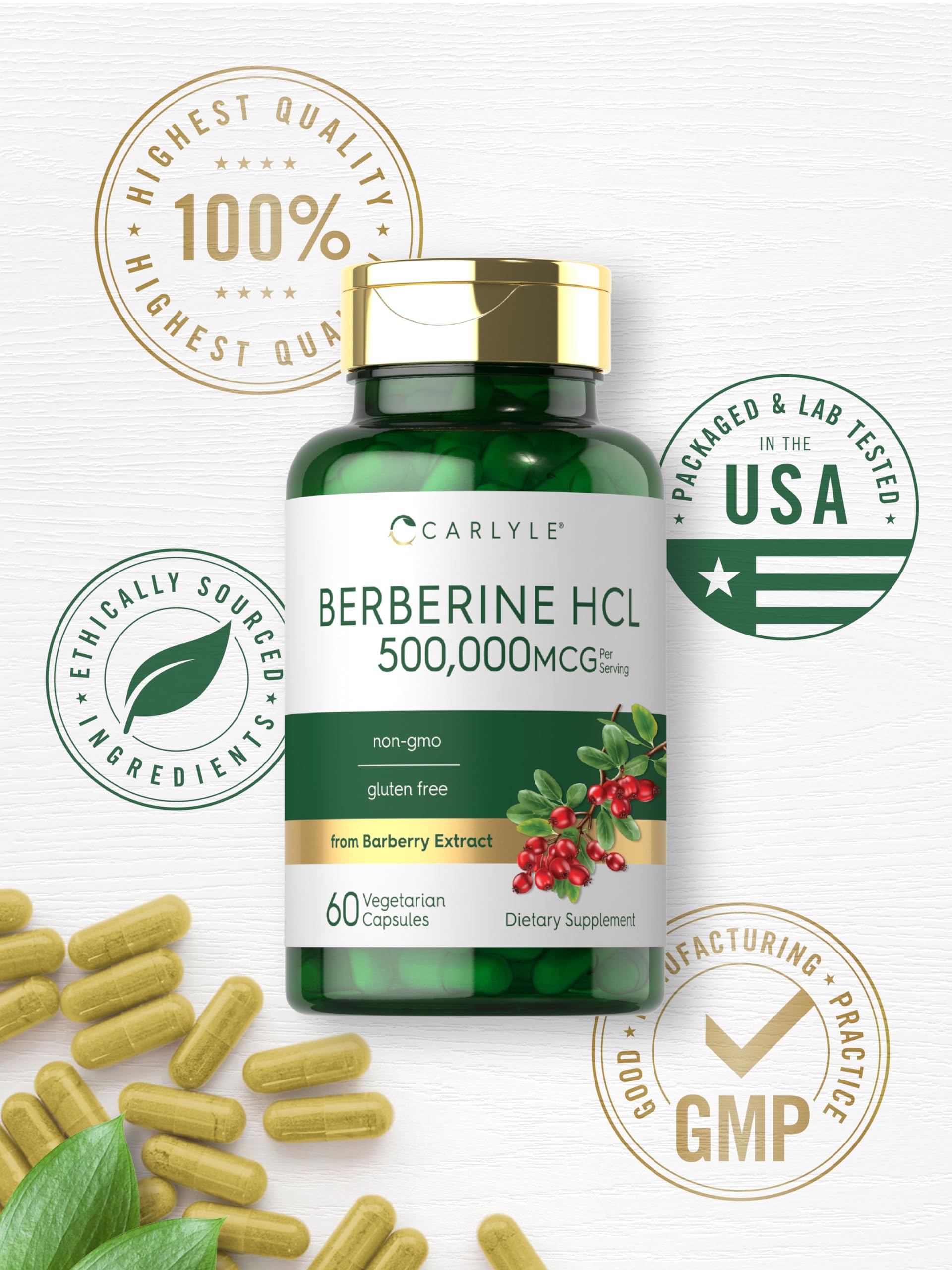 Laboratory tested quality assurance seal for Carlyle supplements