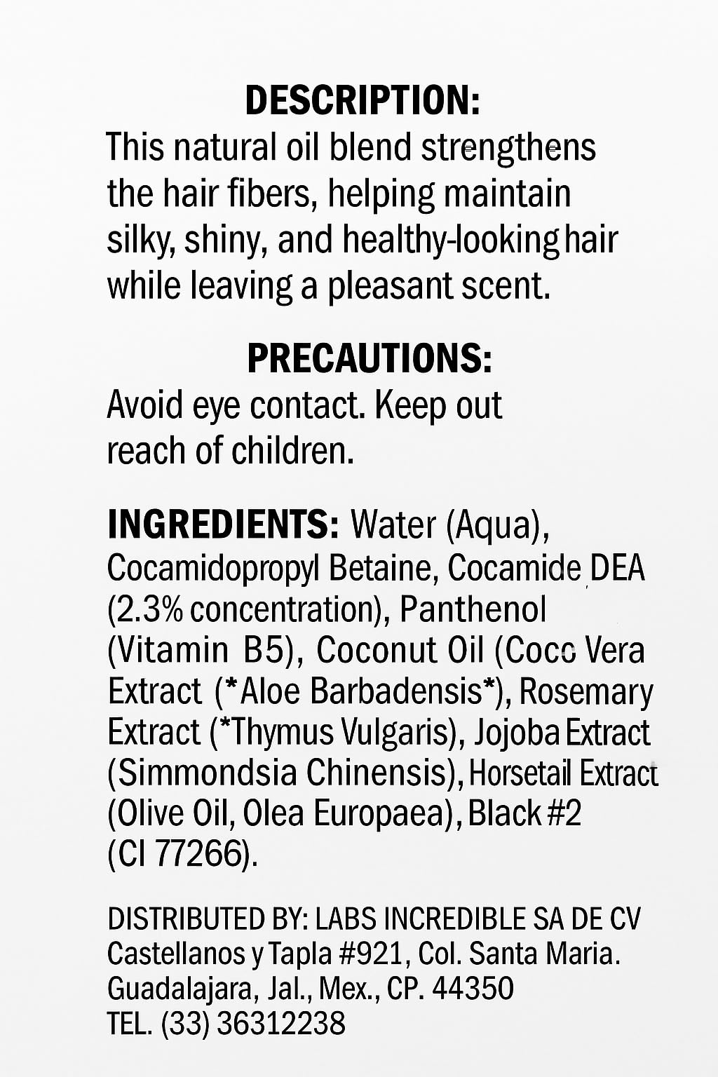 LABS INCREDIBLE La Caballada suitable for all curl types during daily use.
