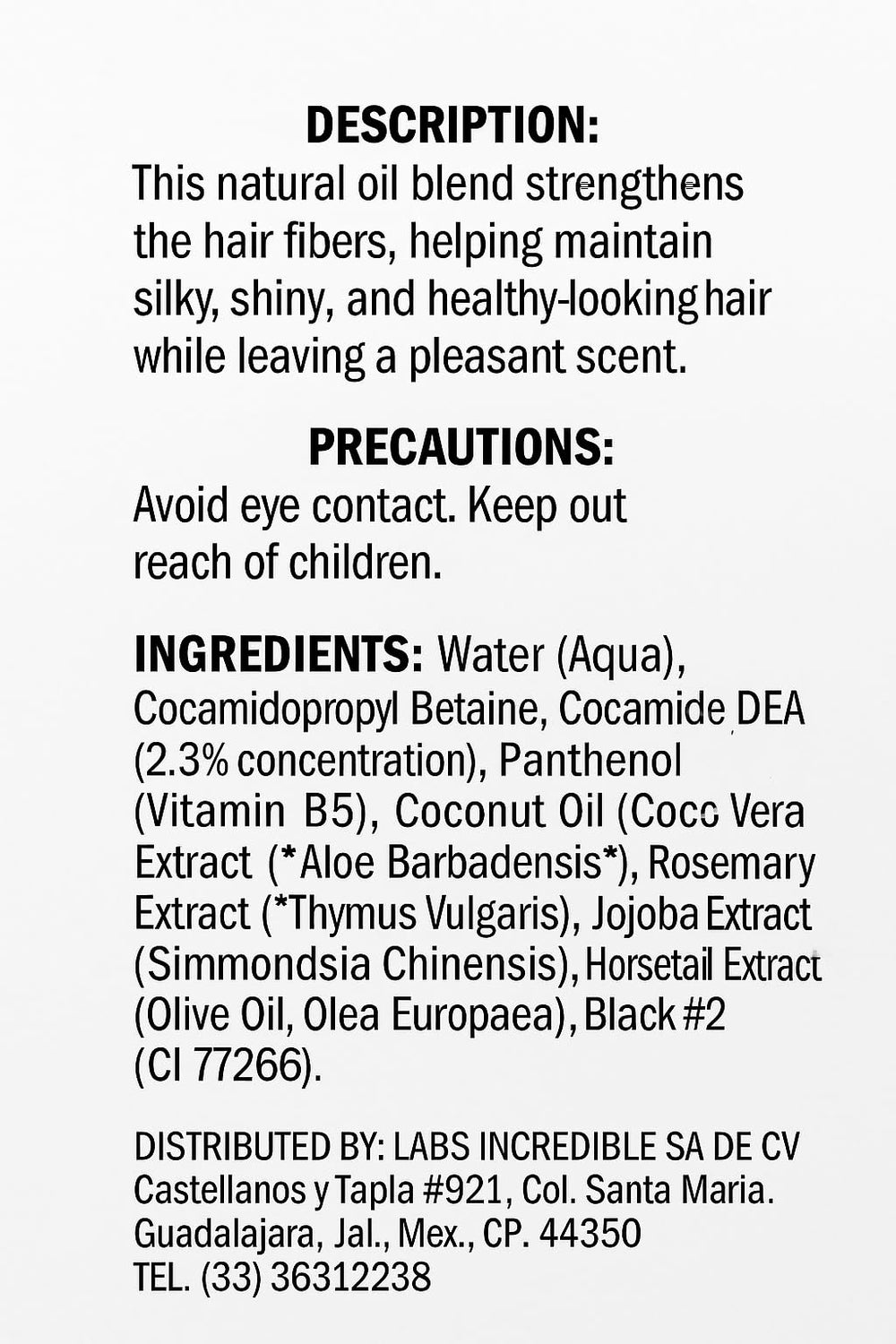 LABS INCREDIBLE La Caballada suitable for all curl types during daily use.