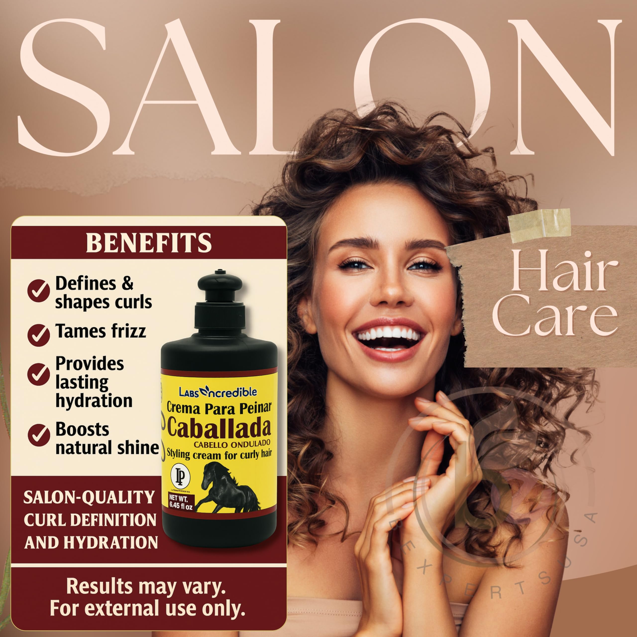 LABS INCREDIBLE La Caballada leave-in cream offers effortless all-day styling.