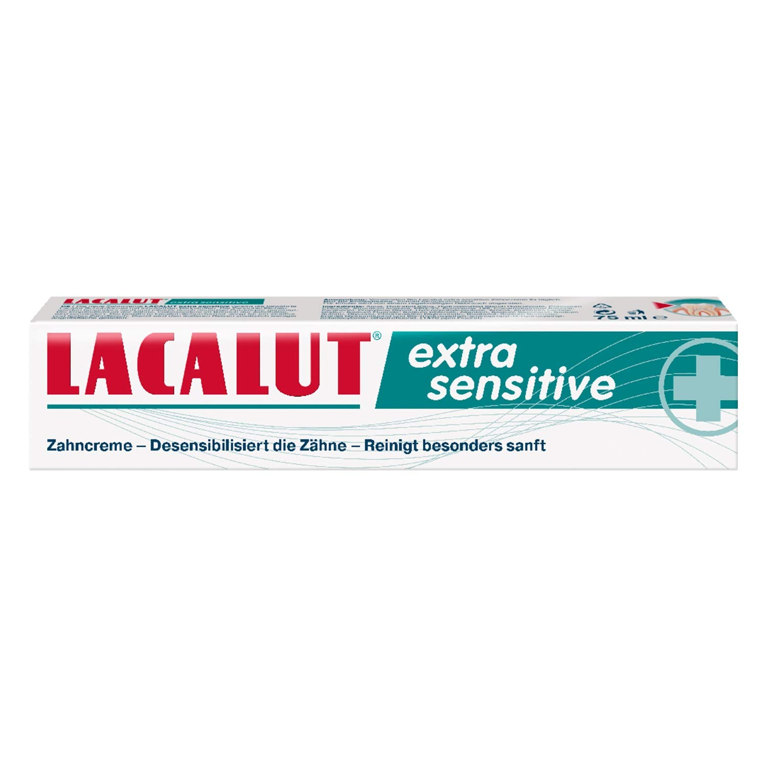 Lacalut Extra Sensitive Toothpaste packaging on white background