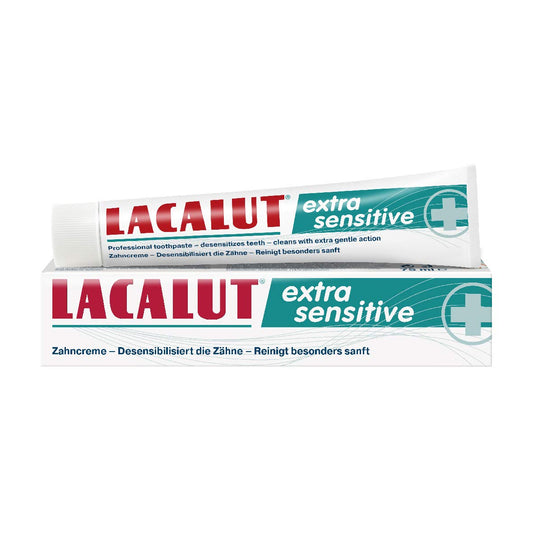 Tube of Lacalut Extra Sensitive Toothpaste 2.5 oz