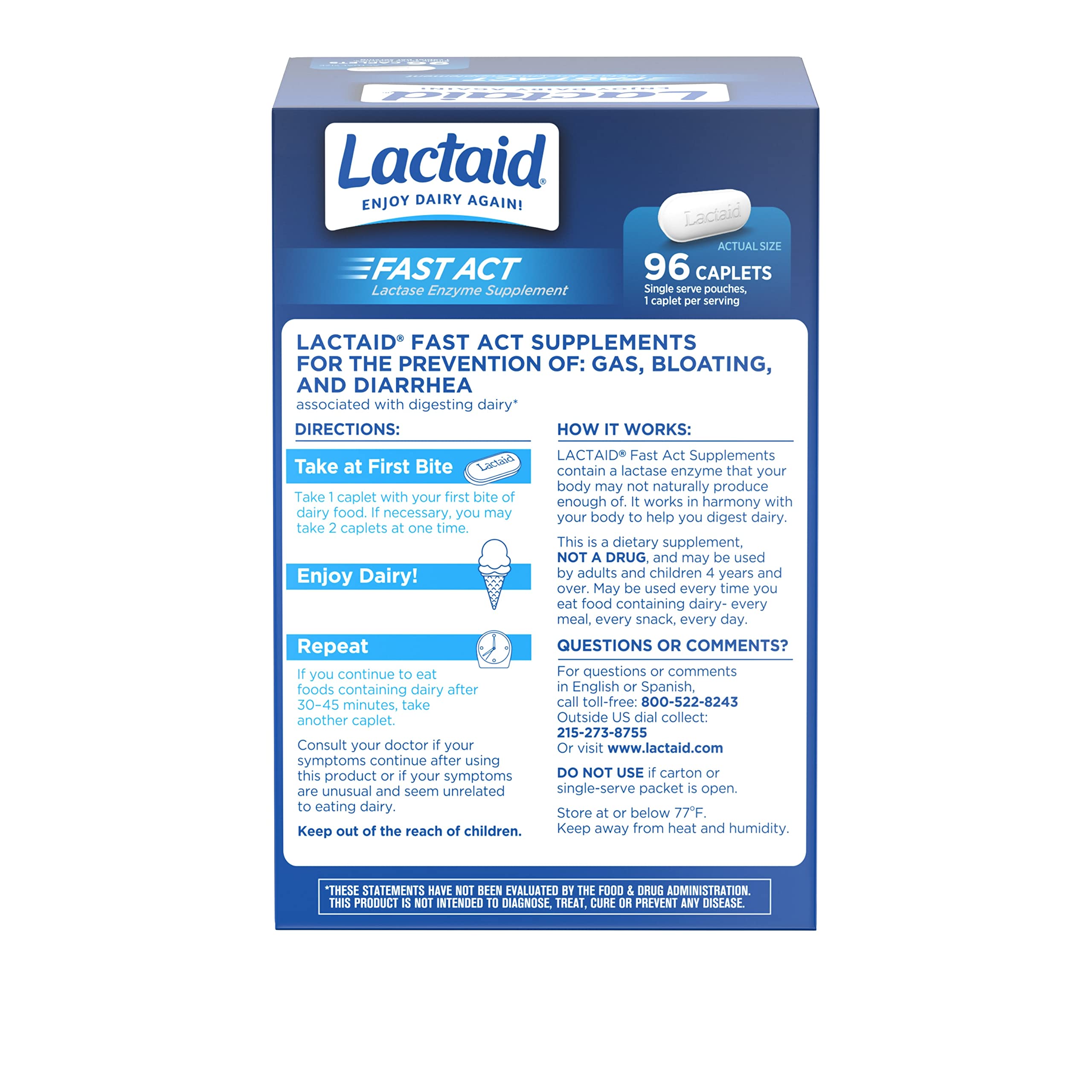 Lactaid Fast Act family-friendly bottle on kitchen counter ready for meals