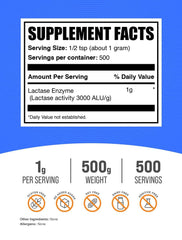 Digestive support graphic for lactase enzyme powder