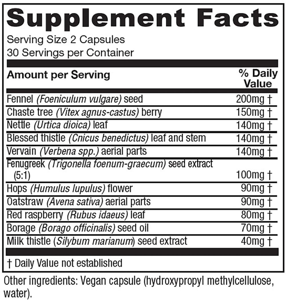 Organic and Non-GMO label on LactationBlend