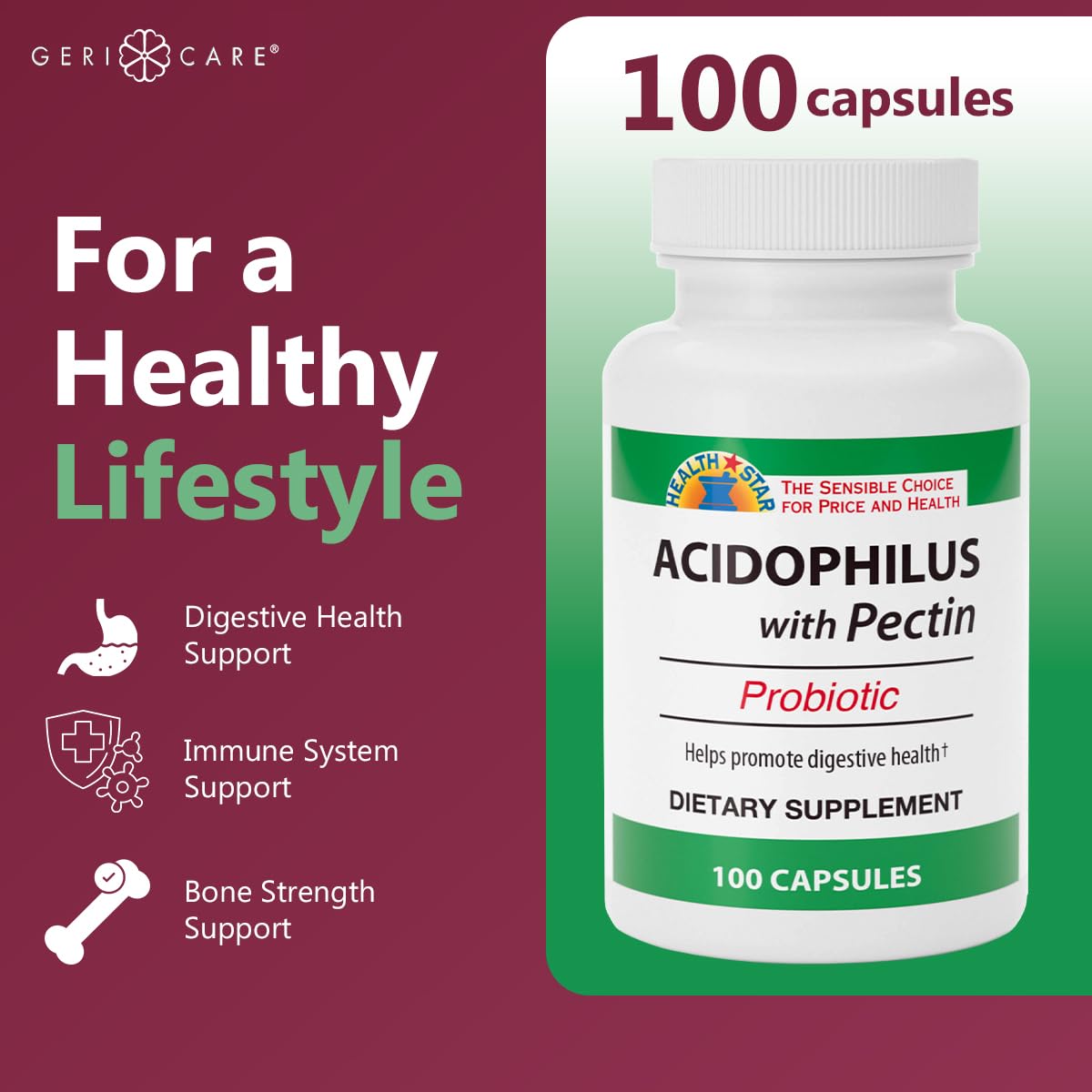 Illustration of Lactobacillus acidophilus and pectin probiotic ingredients
