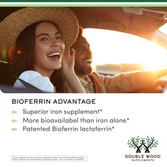 Graphic illustrating iron absorption supported by lactoferrin