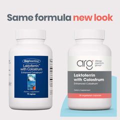 Lactoferrin and bovine colostrum with immunoglobulins illustration