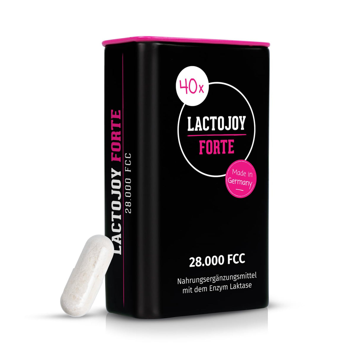 LactoJoy Forte packaging box with 40 capsules