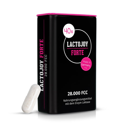 LactoJoy Forte packaging box with 40 capsules