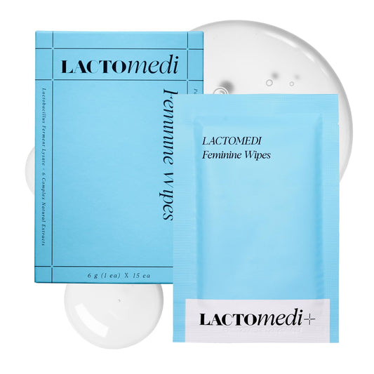 LACTOMEDI feminine wipes box for on-the-go freshness and balanced intimate care.