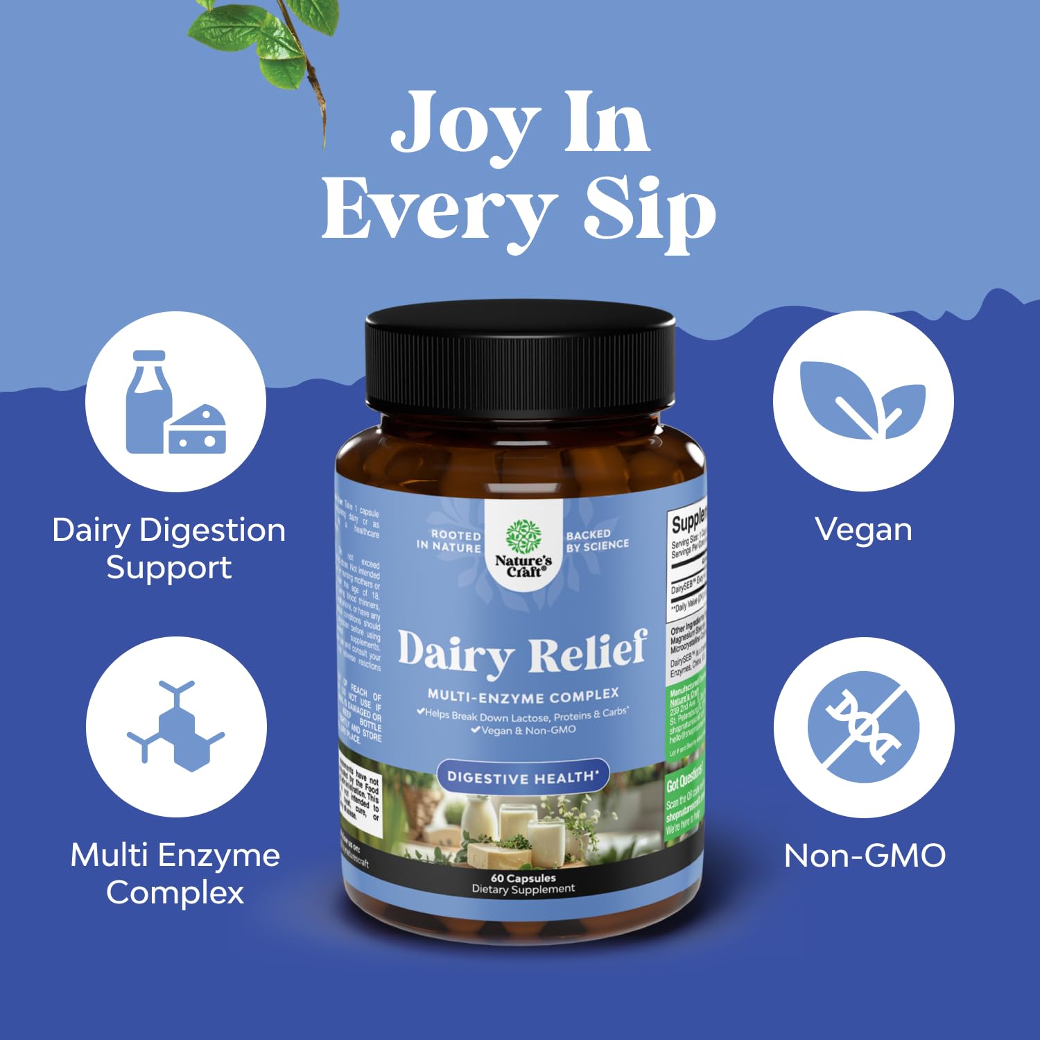 Ingredient list: Lactase USP, Protease, Hemicellulase, Cellulase, Alpha Galactosidase, Amylase