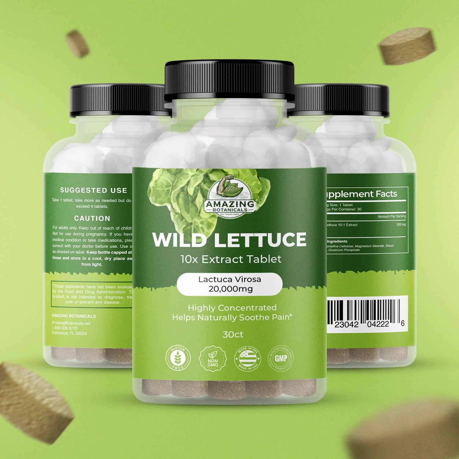 Lactuca virosa wild lettuce extract tablet image for 10X potency