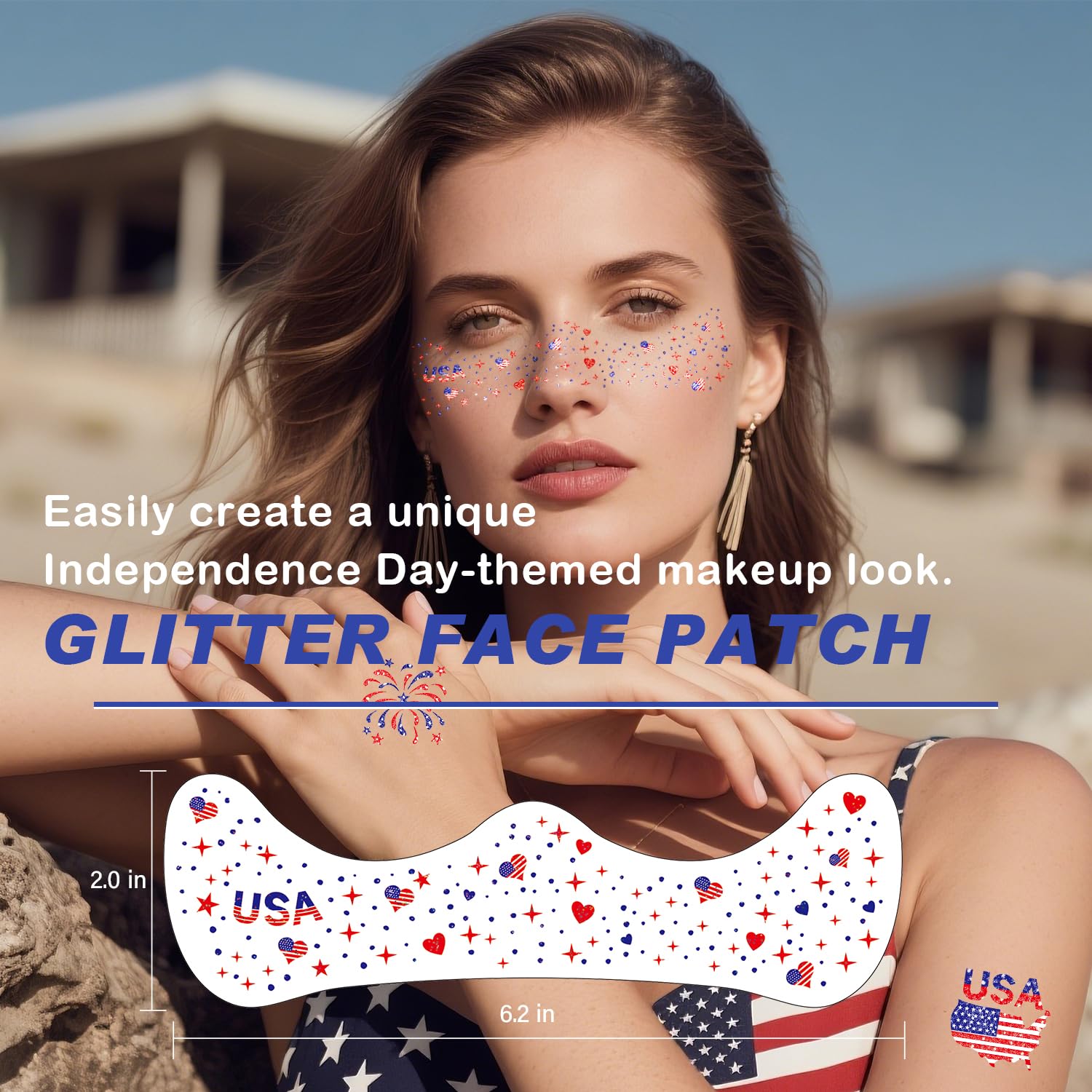 LADDYFOX american-flags-eagles-stars-tattoos-03 durable waterproof wear all day