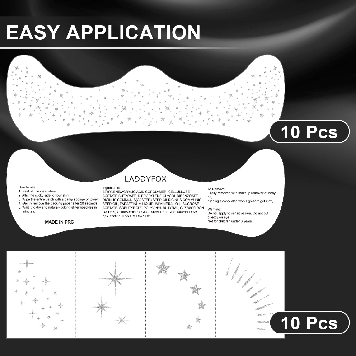 LADDYFOX five shapes enable creative, personalized sparkle patterns