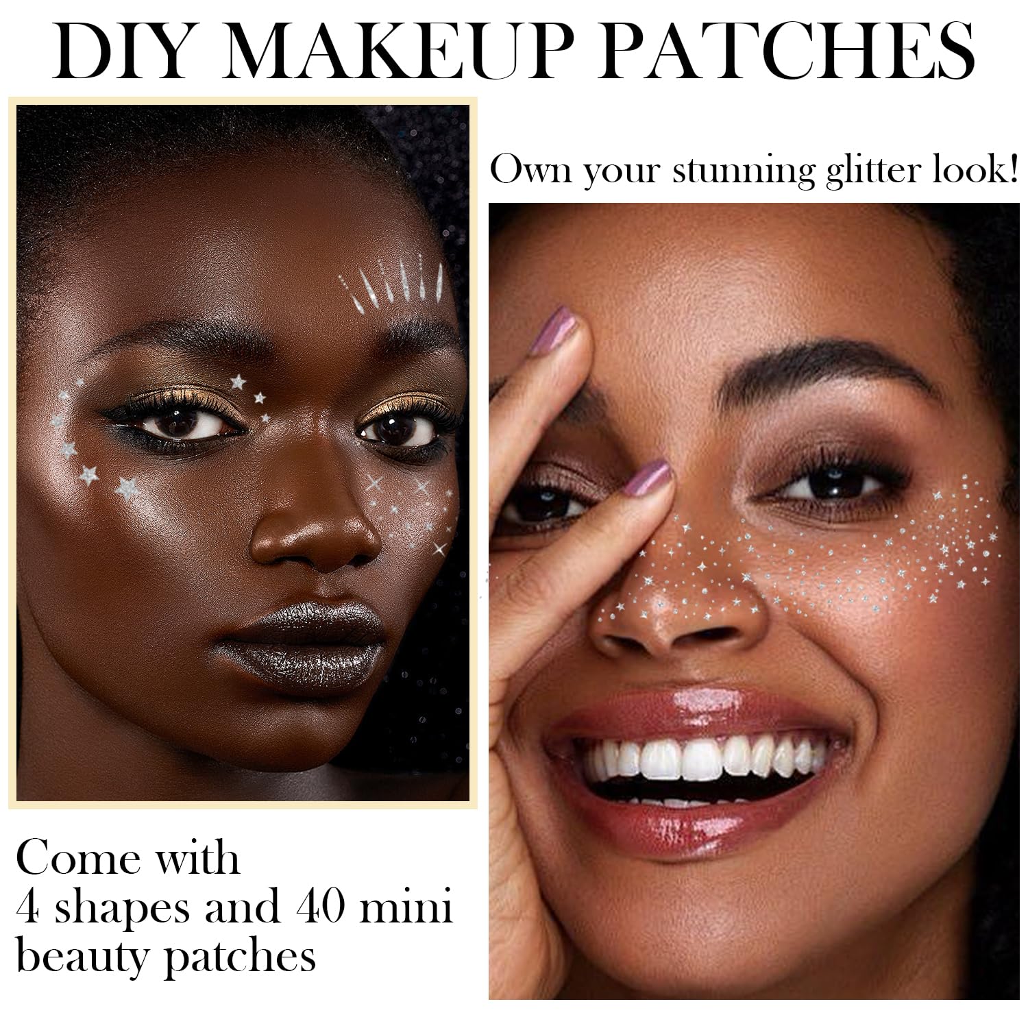 LADDYFOX glitter freckles patches add versatile, party-ready shine to any look