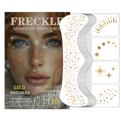 LADDYFOX gold glitter face patches close-up for festival sparkle.