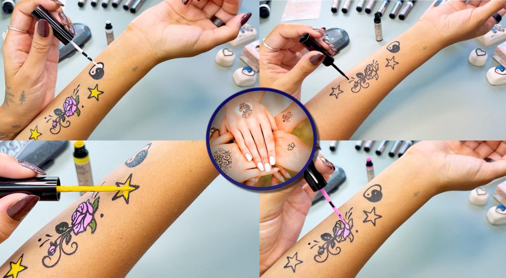 LaDot bold accents for sharp, eye-catching temporary body art