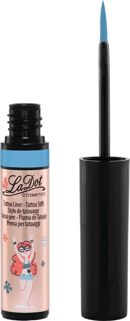 LaDot waterproof tattoo liner pen on skin provides smear-resistant wear.