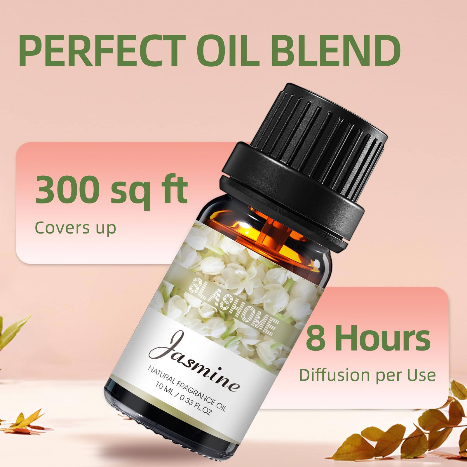 Diffuser with floral essential oils and petals