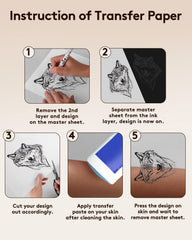Lady Up transfer paper enables clean transfers on practice skin