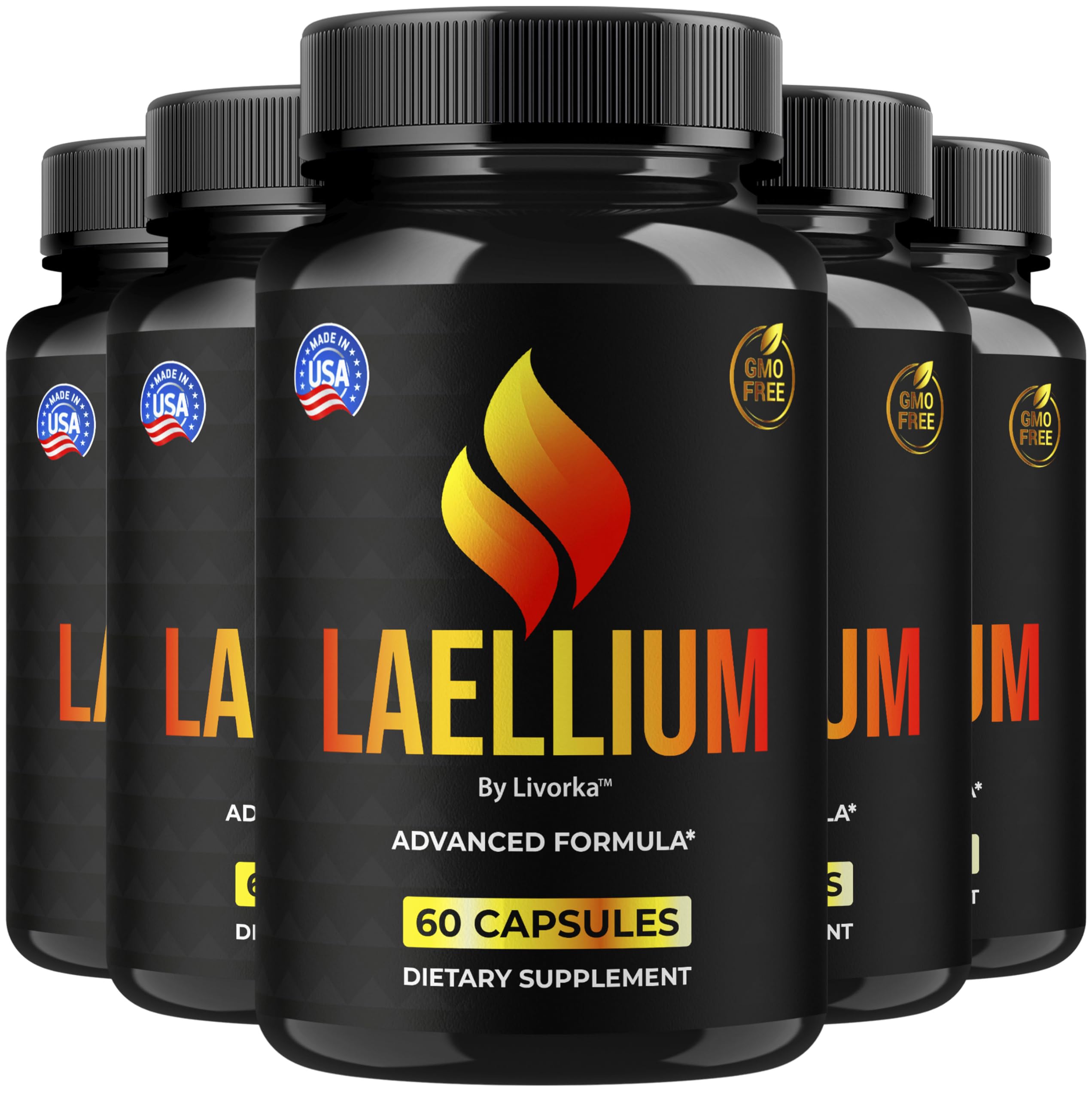 Laellium Pro Pills 5 Pack bottle front view
