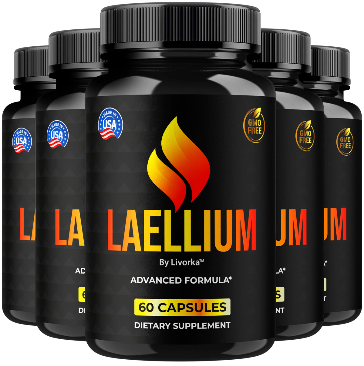 Laellium Pro Pills 5 Pack bottle front view