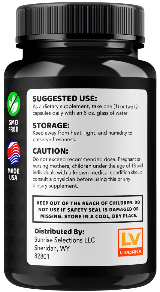 Laellium Pro Pills bottle label close-up