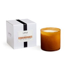 LAFCO New York Amber Black Vanilla candle in a hand-blown glass vessel