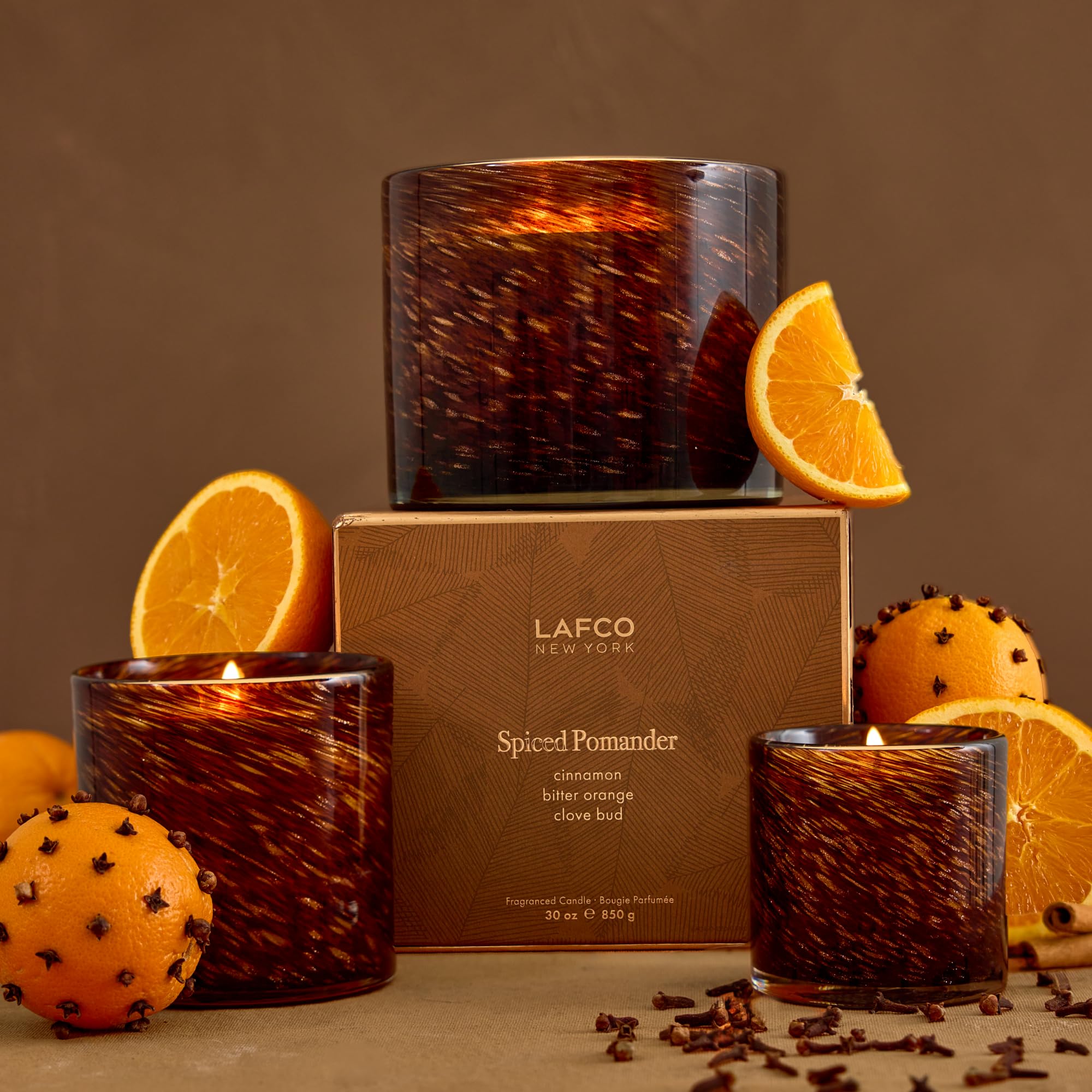 Detail of the hand-blown glass vessel used by LAFCO New York candle